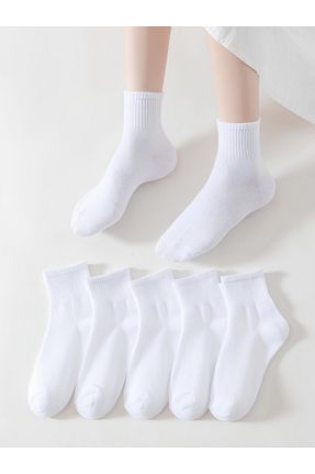 جوراب سفید زنانه پنبه - الاستین myprem socks - کد 730811029