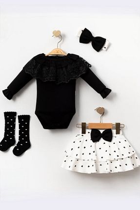 ست نوزادی مشکی بچه گانه پنبه ای Cherub Baby - کد 881306629