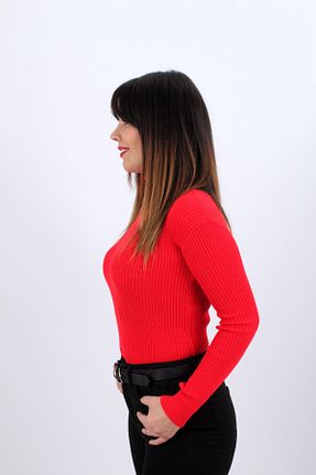 پلیور قرمز زنانه ساده Helena Boutique - کد 881319694