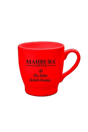 لیوان آب قرمز سرامیک Mahbuba - کد 867566124