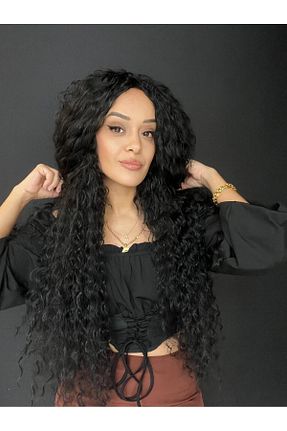 کلاه گیس مشکی زنانه Suzan Peruk - کد 881326963