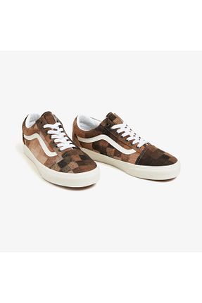 کفش اسنیکر قهوه ای زنانه بند دار Vans - کد 881364878