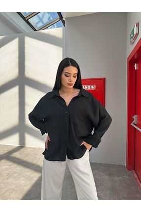 پیراهن مشکی زنانه اورسایز LİSAA BUTİK - کد 881369223
