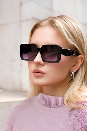 عینک آفتابی مشکی زنانه UV400 MACERATİ - کد 378933014