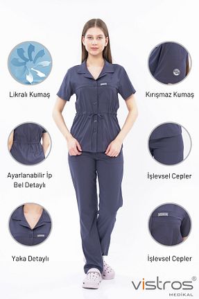 لباس کار طوسی Vistros Medikal - کد 868556263