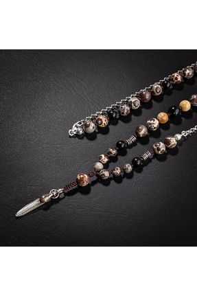 گردنبند جواهر طوسی زنانه سنگ OSMANLI DOĞAL TAŞ - کد 683416912