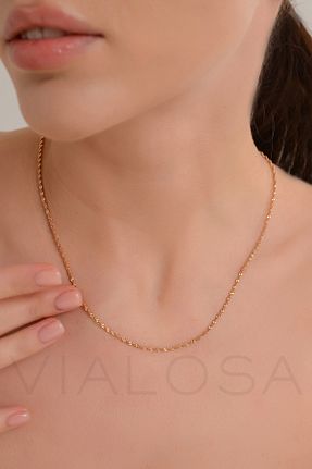 گردنبند استیل ( فولاد ) طلائی زنانه استیل ضد زنگ VIALOSA - کد 864512654