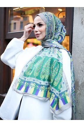 روسری نباتی 70 * 180 efdal şal eşarp - کد 881377220