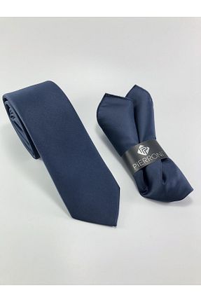 کراوات سرمه ای مردانه میکروفیبر PİERRONİ - کد 58639020