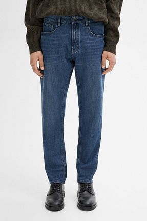 شلوار جین سرمه ای زنانه پنبه ای Massimo Dutti - کد 876878010