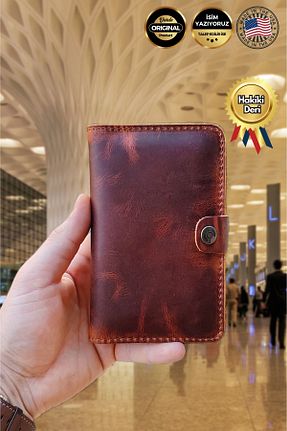 کیف پول قهوه ای زنانه سایز متوسط Vardo - کد 795096497