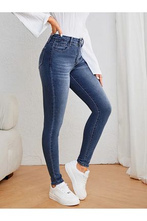 شلوار جین آبی زنانه پاچه تنگ CEDY DENIM - کد 69099228