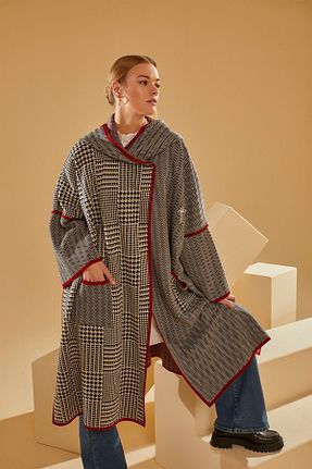 پانچو مشکی زنانه اکریلیک Uludağ Triko - کد 366407948
