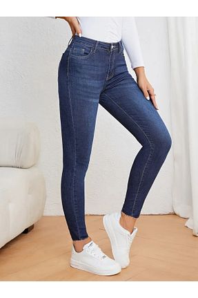 شلوار جین سرمه ای زنانه پاچه تنگ CEDY DENIM - کد 243972382