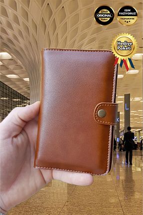 کیف پول قهوه ای زنانه سایز متوسط Vardo - کد 682134952