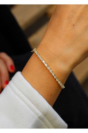 دستبند نقره زرد زنانه 925 عیار Own Jewelry - کد 881446192