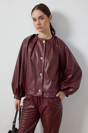 کت زرشکی زنانه Relaxed Birgül Bektaş - کد 881392748