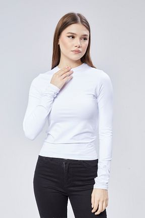 بلوز سفید زنانه ساده Maison La Femme - کد 867580251