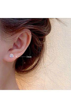 گوشواره جواهر طوسی زیرکن MRK - کد 881433702