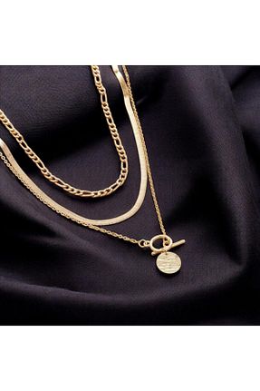 گردنبند استیل ( فولاد ) زرد زنانه استیل (فولاد) JEWELRY - کد 881393774