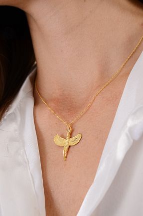 گردنبند نقره زرد زنانه 925 عیار Ricco Jewellery - کد 881401300