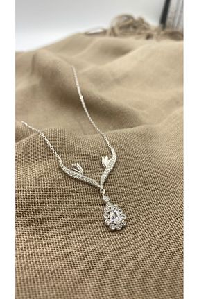 گردنبند نقره سفید زنانه 925 عیار SURA SILVER - کد 881438630