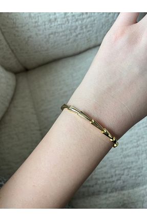 دستبند استیل (فولاد) طلائی زنانه استیل (فولاد) Asteria Jewelry - کد 881438535