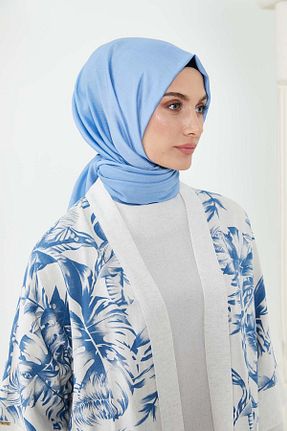 شال آبی زنانه ابریشم Setrms - کد 832829596