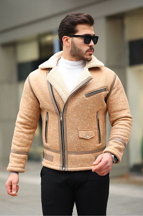 کاپشن بژ مردانه اسلیم فیت LORD life - کد 885417622