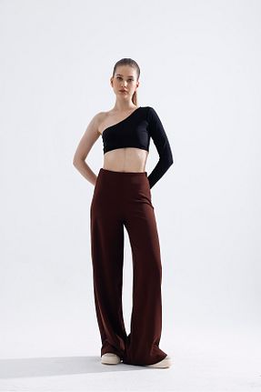 شلوار قهوه ای زنانه بافتنی Trandiva Moda - کد 881459104