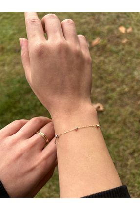 دستبند طلا زرد زنانه 14 عیار Goldium Jewellery - کد 881460229
