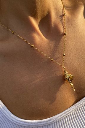 گردنبند استیل ( فولاد ) طلائی زنانه استیل (فولاد) Bonnjerra Jewellery - کد 881465364