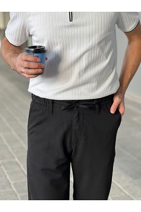 شلوار مشکی مردانه بافتنی ElitWear - کد 869859287