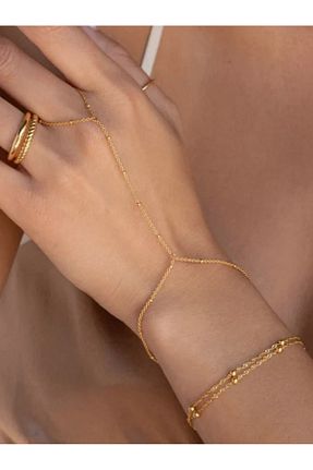 دستبند جواهر زرد زنانه مروارید Mupten - کد 881499387