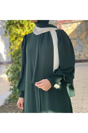 کلاه و ابایا سبز زنانه مخلوط پلی استر Bayram Giyim - کد 881511649