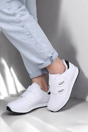 کفش اسنیکر سفید زنانه چسبی LANDSHOES - کد 881525429