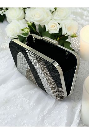 کیف مجلسی مشکی زنانه فلزی MidStore - کد 935018467