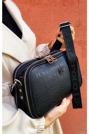 کیف دوشی مشکی زنانه چرم مصنوعی Just Polo - کد 204503320
