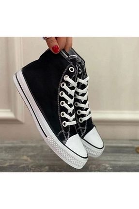 کفش اسنیکر مشکی زنانه بند دار ELİTE STEP - کد 881544753