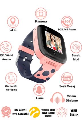 دستبند هوشمند بچه گانه صورتی inoviks - کد 838248588