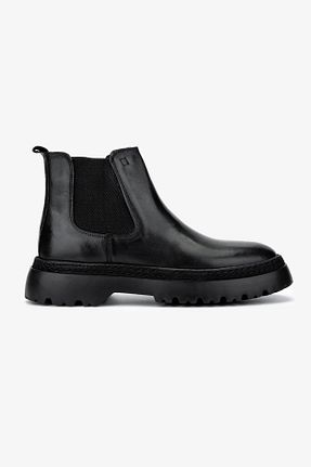 بوت / نیم بوت مشکی مردانه چرم خالص Valmenti - کد 881644938