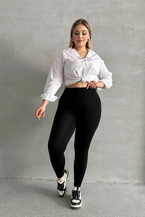 ساق شلواری سایز بزرگ مشکی زنانه بافتنی Stil Diva - کد 853460820