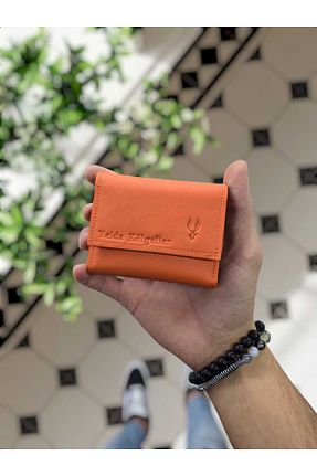 جا کارتی نارنجی زنانه ابعاد کوچک Visso leather - کد 47409668