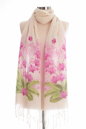 دستمال گردن نباتی زنانه پنبه ای Dosimira - کد 281697947