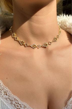گردنبند نقره طلائی زنانه 925 عیار Spossy Silver Jewelry - کد 881671399