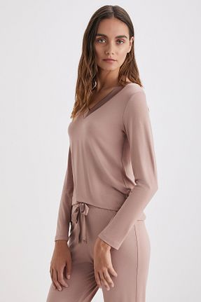 ست لباس راحتی بژ زنانه ساده Catherines - کد 872882634