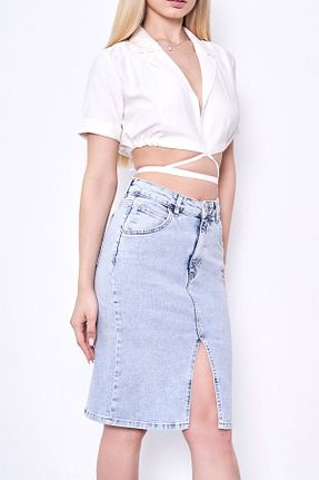 دامن رنگی زنانه جین its basic - کد 681222233