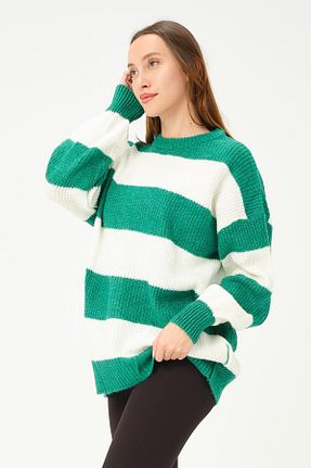 پلیور سبز زنانه اورسایز BUSA - کد 881680690
