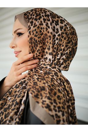 روسری بژ 70 * 180 efdal şal eşarp - کد 881678800