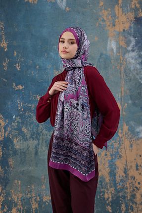 شال صورتی زنانه پنبه پلی استر İpekhan - کد 878837683